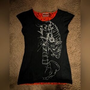 Ribcage lace back top